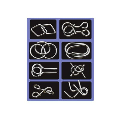 Metal Puzzle Solving,8/16/24/40Pcs 3D Interlocking Metal Wire Puzzles Set for Adults,Brain Teaser Puzzles IQ Logic Mind Games,Reverse Thinking Physics Mind Games for Party - color: Purple