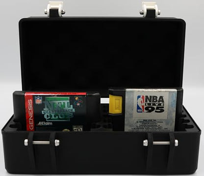 Carrying Case for Sega Genesis Games - Rugged & Protective - Holds 10 Cartridges