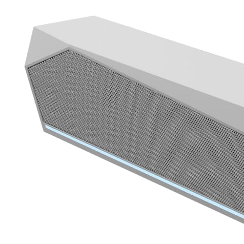 Computer Speakers, Gaming Soundbar for PC, USB Speakers, RGB Touch Lights | USB-A Powered 3.5mm Input, Compact Plug-and-Play for Desktop Laptop Monitor, Sound for Desktop, Laptop & Monitor
