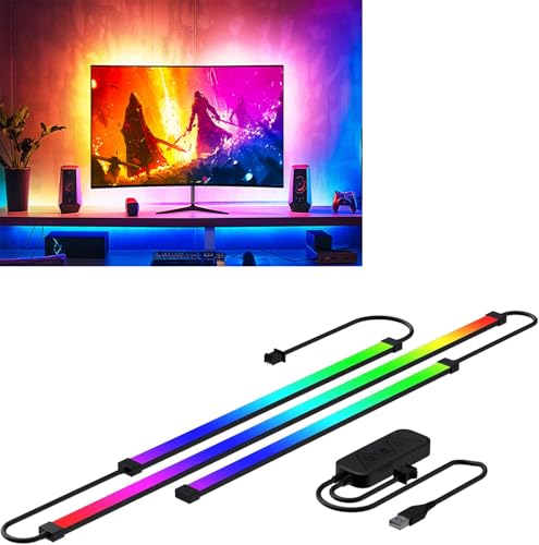 DS Gaming Monitor Light, Backlight with Screen Color sync Effect for 27-34inch Computer Monitor, Compatible with Windows - size: 27 inches