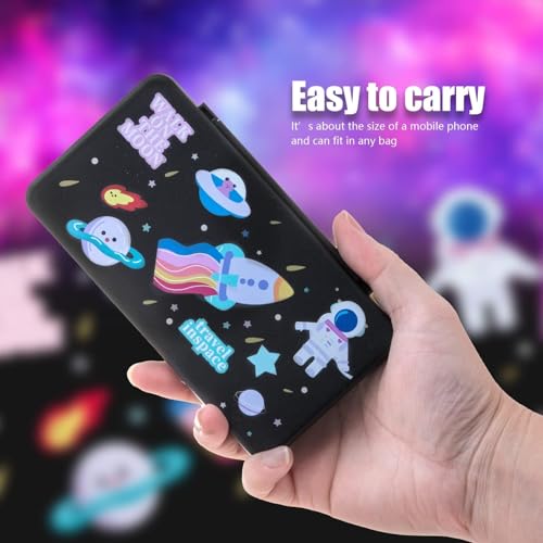 NANANINO Switch Game Case 24 Slots, Hard Shell Game Card Holder with Magnetic Closure, Portable Waterproof Switch Game Storage for Switch OLED, Lite & Switch 2 Travel Carry - color: Astronaut