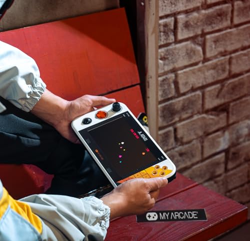 My Arcade Atari Gamestation Go: 200+ Preloaded Retro Games, Includes PACMAN | Rechargeable Battery, Wi-Fi, Smartglow, 7 Inch Display, Atari 2600, Connects to TV via HDMI