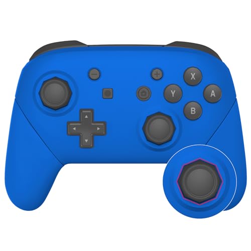 eXtremeRate Blue Faceplate Backplate Handles Cover, Octagonal Gated Sticks Design DIY Replacement Grip Housing Shell for Nintendo Switch Pro Controller - Controller NOT Included - color: Blue