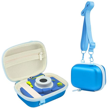 Leayjeen Kids Camera Case for Goopow/Mgaolo Kids Camera-Dark Blue | Fits CIMELR/Seckton/OZMI Kids Toy Cameras and Children Digital Camera,Shockproof Water-Resistant Hard EVA Shell(Case Only) - color: Blue-SY