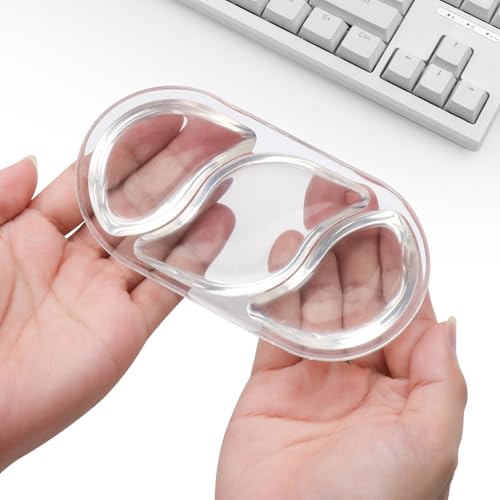 Keyboard and Mouse Wrist Rest, Silicone Gel Ergonomic Mouse Pad with Wrist Rest Set, Gaming Mousepad Arm Cushion Support for Computer Office Desk Accessories (Clear Gel White Set - 2) - color: Clear Gel White Set - 2