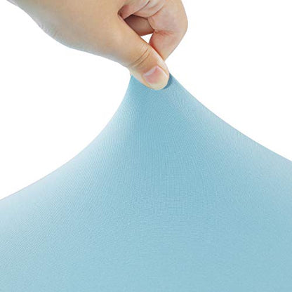 Peomeise 6FT Spandex Table Cover Rectangular Stretch Spandex Tablecloth (Blue Mist,6FT) - color: Blue Mist, size: 72" x 30" (Rectangle)