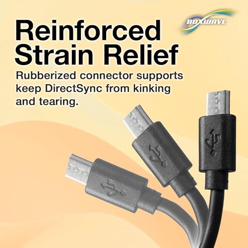 BoxWave Cable Compatible with Sony PS4 DUALSHOCK4 Wireless Controller - DirectSync Cable, Durable Charge and Sync