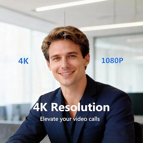 4K Webcam with Tripod, PC Ultra HD Web Camera with Microphone, PDAF Autofocus,Privacy Cover,USB A & USB C Adapter, Plug & Play,Ideal for Business Meetings&Live Streaming - size: Webcam X60 4K Kit