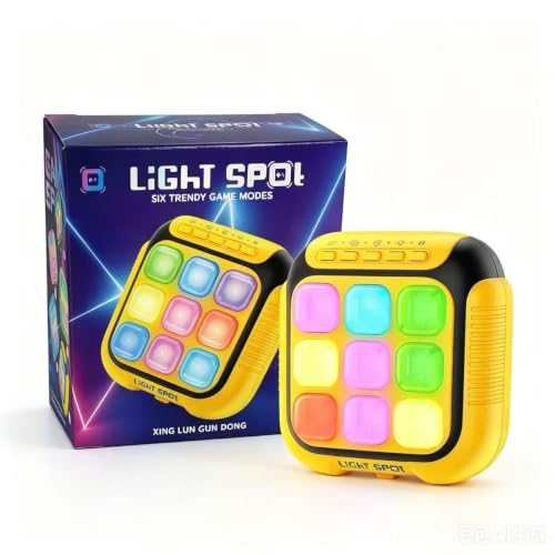 Electronic Tic Tac Toe Handheld Game – 6-in-1 Travel Puzzle Console, Fast-Paced Portable Entertainment, Gift-Ready Packaging