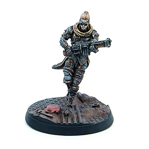 Modiphius Entertainment Fallout Wasteland Warfare: Raiders - The Forged - 6 Unpainted Resin Miniatures, Includes Scenic Bases, 32MM Scale Figures, Tabletop Roleplaying Game Minifigures - style: Forged