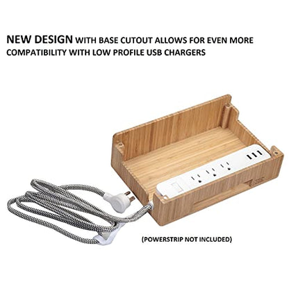 MobileVision Bamboo Charging Station & Multi Device Organizer Slim Version for Smartphones, Tablets, and Laptops - color: Slim Stand Only