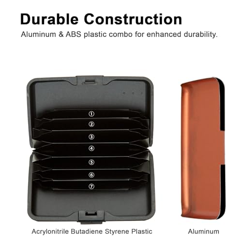Credit Card Holder Small RFID Blocking Wallet Business Metal Slim Mini Aluminum Hard Case for Women Men - color: B Sugar Skull