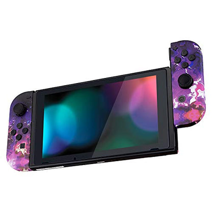 eXtremeRate DIY Replacement Shell Buttons for Nintendo Switch & Switch OLED, Surreal Lava Soft Touch Custom Housing with Full Set Button for Joycon Handheld Controller - Console Shell NOT Included - color: Surreal Lava