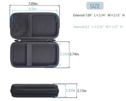 inDomit Hard Protective Travel Case Compatible with WELLST·G/TaddToy/Beijue 16-Bit - Portable Retro Game ,Black(CASE ONLY)