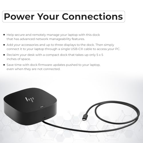 HP Docking Station for Laptop Dual Monitor and Charging Bundle - USB-C G5 Dock 5YH27AV#ABA with 120W Adapter + HDMI Cable + DisplayPort Cable + USB-C Cable + Microfiber Cloth (Renewed) - style: HP 5YH27AV#ABA Renewed