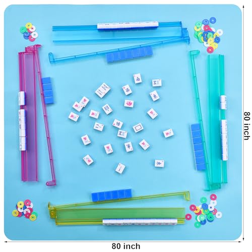 Ceenna American Mahjong Set with Carrying Bag,American,Blue - color: Blue