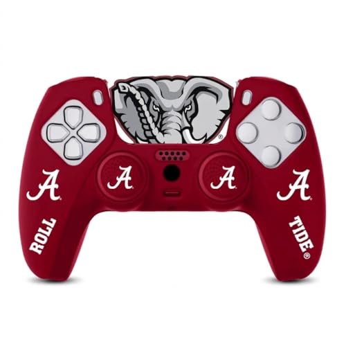 Silicone Gaming Cover Compatible with PS5 Controller - Officially Licensed University of Alabama Crimson Tide Home Design