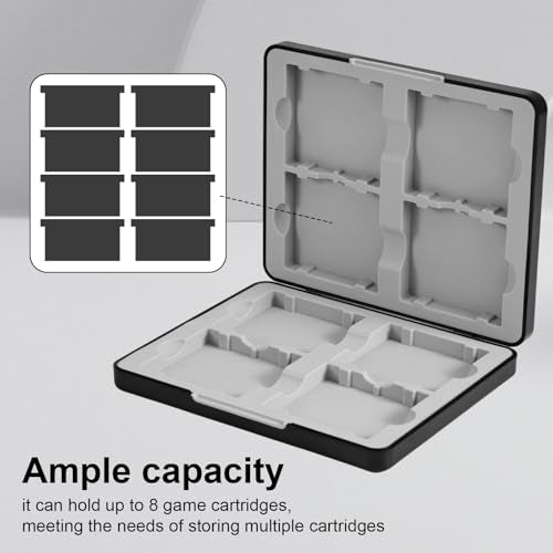 Game Cartridge Storage Case for Gameboy GB GBC, Magnetic Closure Protective Holder with Silicone Slots Holds 16 Game Cartridges for GB GBC Collectors