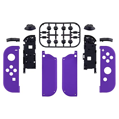 eXtremeRate Replacement Handheld Controller Housing with Full Set Buttons, DIY Replacement Shell Case for NS & NSO Console – Console Shell NOT Included - color: Purple