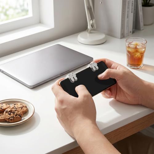 SEWACC Mobile Game Controller Phone Triggers Dual Trigger Controller Lightweight Gaming Handles for Smartphones Precise Shooting Aim Keys for Fps Survival Games