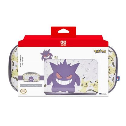 HORI Vault Case (Gengar & Mimikyu) for Nintendo Switch 2 - Hard Shell Case for Switch 2 - Officially Licensed by Nintendo and The Pokemon Company International - color: White