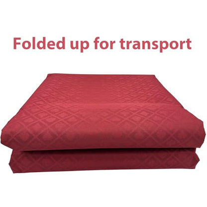 Speed Cloth Poker Table Fabric - 108X60 Inch Section of Casino Card Game Table Felt Top Cover Accessories - Burgundy - color: Burgundy