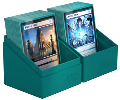 Ultimate Guard Boulder Solid 100+, Deck Case for 100 Double-Sleeved TCG Cards, Petrol, Secure & Durable Storage for Trading Card Games, No Transparency - color: Petrol