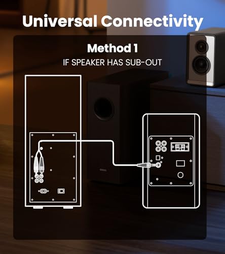 Edifier T5s Powered Active Subwoofer with 70W RMS, 8" Long-Throw Woofer, Deep Bass (35Hz) Speaker, Built-in Amp, Low Distortion, Phase Selector & Energy-Efficient for Home & Studio Audio, Brown - color: Brown