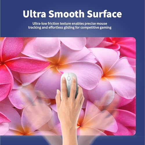 Girly Tropical Plumeria Flowers Large Mouse Pad, Bliss Close-up Desk Mat | Vibrant Red Hot Pink Exotic Hawaii Floral, 31.5" x 11.8", XXL Gaming/Office Durable Stitched Keyboard Mat, Smooth, Anti-Slip - color: Plumeria Flowers Bliss