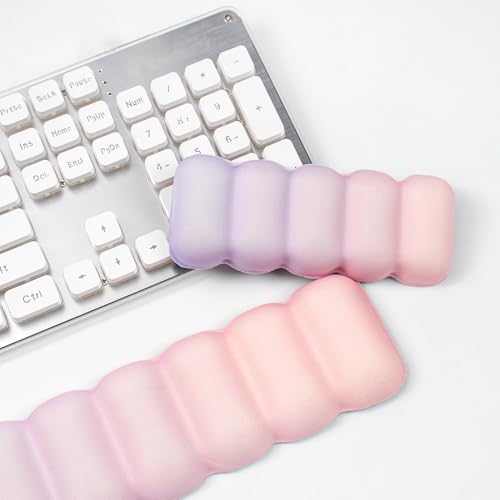 Keyboard and Mouse Wrist Rest Set, Ergonomic Memory Foam Wrist Support | for Typing Comfort, Non-Slip Base, Pain Relief Office Gaming Desk Accessory