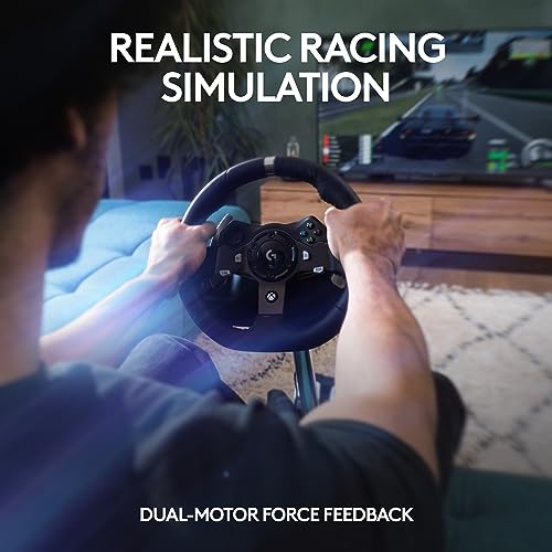 Logitech G920 Driving Force Racing Wheel and Floor Pedals, Real Force Feedback, Stainless Steel Paddle Shifters, Leather Steering Wheel Cover for Xbox Series X|S, Xbox One, PC, Mac - Black - style: Xbox X|S, Xbox One, PC/Mac