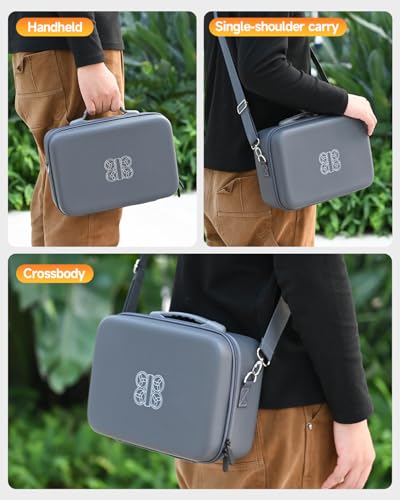 Carrying Case for DJI Neo 2 Fly More Combo, Portable PU Leather Shoulder Bag, Waterproof Storage Bag with Adjustable Strap for DJI Neo2 Drone, RC-N3/N2 Remote Controller, Battery, Charging Hub