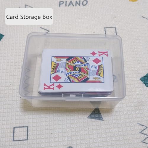3PCS Clear Plastic Playing Deck Card Storage Box,Plastic Card Boxes,Collectible Trading Card Cases, Card Case Holder,Plastic Storage Containers Box for Game Card,Puzzle, chess pieces - color: Clear(3Pcs)