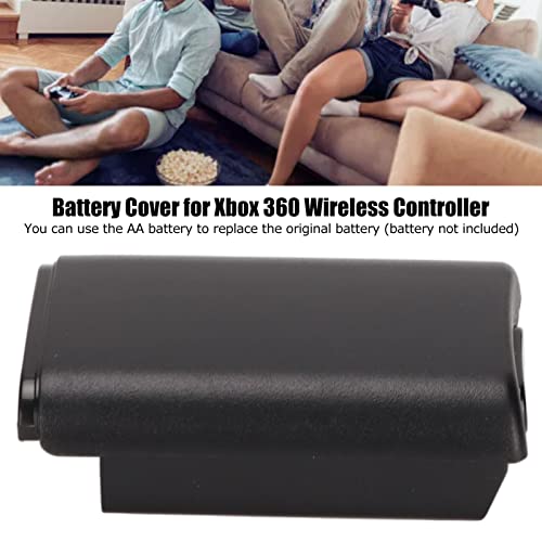Game Console 360 Battery Cover, Wireless Controller Replacement ABS Plastic Shell Case for Game Console 360 Controller Battery Pack, Durable (Black) - color: Black