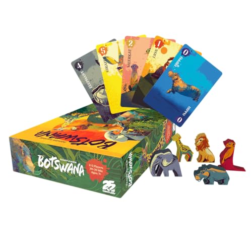 25th Century Games Botswana – Animal Collecting Strategy Card Game by Reiner Knizia Ages 7+ | 2–5 Players | 20–30 Min Playtime | Family-Friendly Gameplay