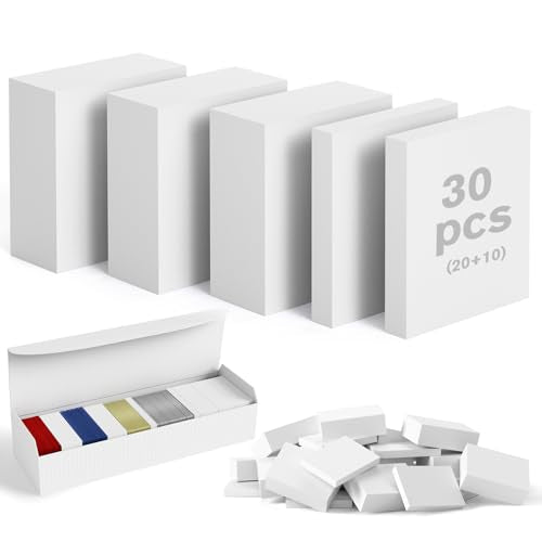 Trading Card Dividers for Storage Boxes - 30PCS High-Density Foam Card Spacer Blocks, Mixed Thickness Box Fillers for MTG, TCG, Baseball & Sports Cards (White) - style: 30PCS