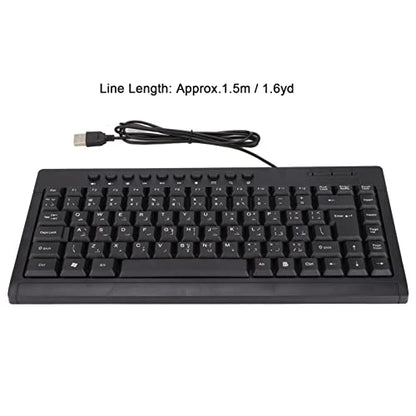 ASHATA Mechanical Gaming Keyboard, Compact 60 Percent Wired USB Keyboard with 95 Keys Hot Swappable Design for and Typists Black Arabic Layout