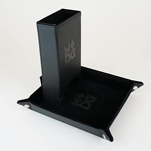 FanRoll Fold Up Dice Tower: Black, Role Playing Game Dice Accessories for Dungeons and Dragons - color: Black