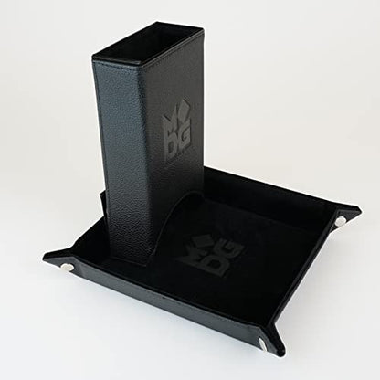 FanRoll Fold Up Dice Tower: Black, Role Playing Game Dice Accessories for Dungeons and Dragons - color: Black