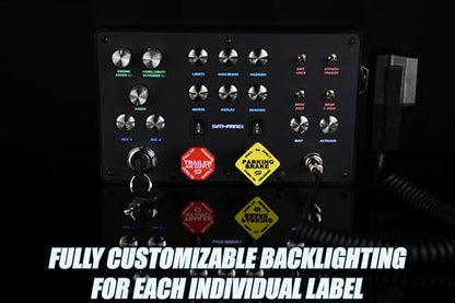 Sim-Panel Classic 2 Button Box for ATS/ETS2 (American Truck Simulator/Euro Truck Simulator) (Classic Finish with CB Communications (Matte Black)) - style: Classic Finish With CB Communications (Matte Black)