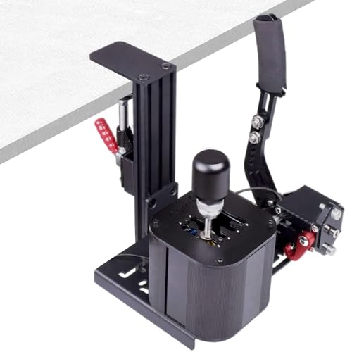 YAARHEJ Heavy-Duty Sim Racing Desk Mount for Shifters & Handbrakes - Universal Fit for Logitech, Thrustmaster TH8A/TSS, Fanatec Clubsport