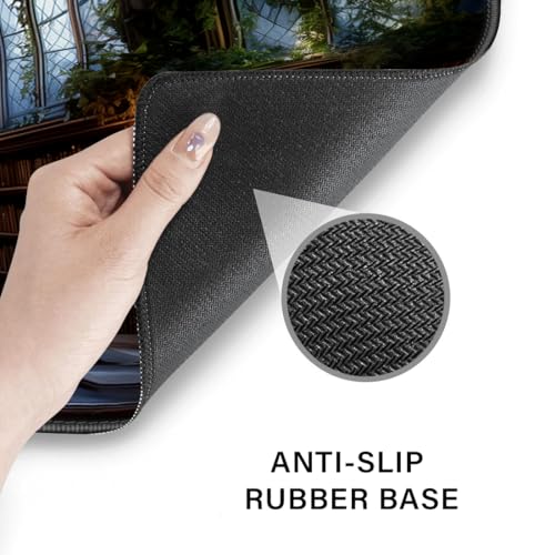 Desk Pad and Keyboard Wrist Rest, Large Mouse Pad + Keyboard Pad+Mouse Wrist Support, Non-Slip Desk Mat Protector for Office, Home 31.5×11.8 Inches Cathedral - color: Cathedral