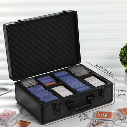 Graded Card Storage Box Secure Storage Box Card Case | Plastic Case Organizer,Portable,Easy to Clean,Graded Card Storage,Waterproof - size: L