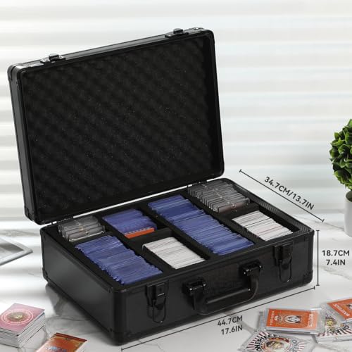 Graded Card Storage Box Secure Storage Box Card Case | Plastic Case Organizer,Portable,Easy to Clean,Graded Card Storage,Waterproof - size: L