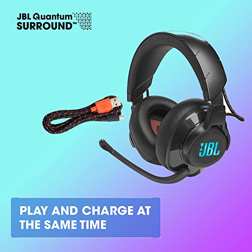 JBL Quantum 610 Wireless - Over-Ear Gaming Headset - Black | Live the game with JBL QuantumSURROUND and DTS, Be at the center of the game with JBL QuantumSOUND Signature - style: JBL Quantum 610 Wireless