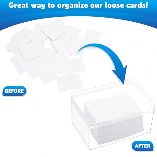 Playing Card Boxes Snaps Closed Clear Plastic Cases Poker Gaming Playing Cards Trading Card Storage Boxes Compatible with MTG TCG 100 Game Cases 4.3 x 2.95 x 2.2 Inches(24 Pcs)