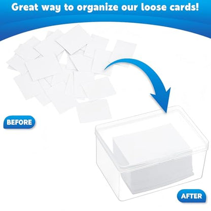 Playing Card Boxes Snaps Closed Clear Plastic Cases Poker Gaming Playing Cards Trading Card Storage Boxes Compatible with MTG TCG 100 Game Cases 4.3 x 2.95 x 2.2 Inches(24 Pcs)