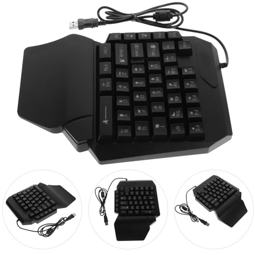 SHINEOFI Backlight Gaming Keyboard with 40 Keys for Accurate Operation and Easy Installation, Black Abs Material Designed for Playing Games and Dorm Use, Compact E-Sports Keyboard for Young