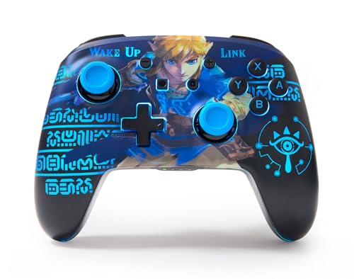 PowerA Enhanced Wireless Controller for Nintendo Switch with Lumectra - Wake Up Link, Gamepad, Game Controller, Bluetooth Controller, Rechargeable - style: Wake Up Link
