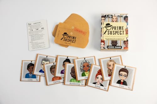 Prime Suspect Logic Game with 45 Case Cards | Single Player or Group Play | Ages 8+ | Compact Brain Teaser Game | Detective Game (Prime Suspect: Original)